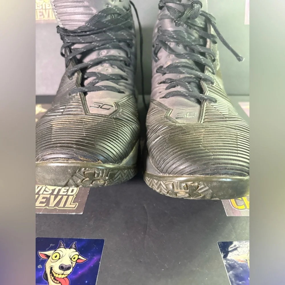 Under Armour Mens 8.5 Curry Top Gun High Top 1274425-006 Shoes Basketball Laced - Picture 2 of 12